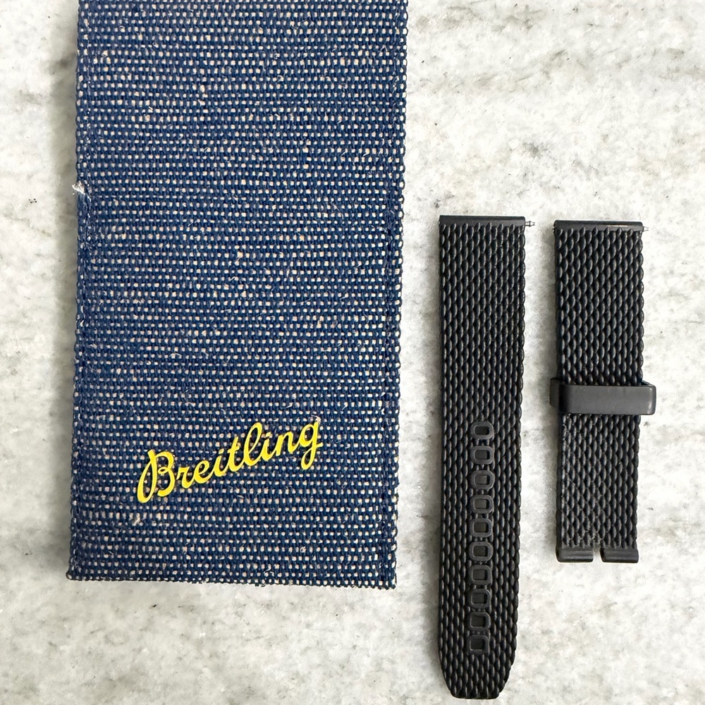 Breitling Black Mesh Watch Strap